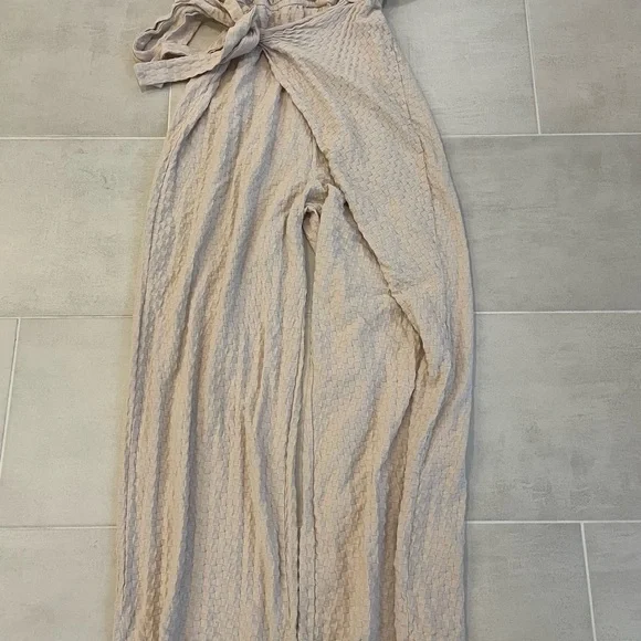 Free People Beach Isola One-Piece Maxi Jumpsuit Salt - Picture 8 of 10